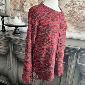 RELATIVITY Burgundy Stretchy Long Sleeve Sweater size XL